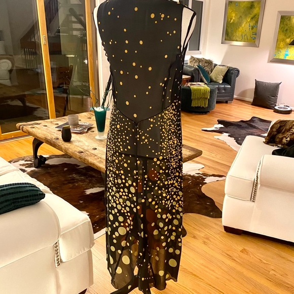 JOHNNY WAS  🌺Silk Dress, XS 🌺 Black silk slip underneath 🌺A VERY RARE DRESS! - Picture 10 of 13